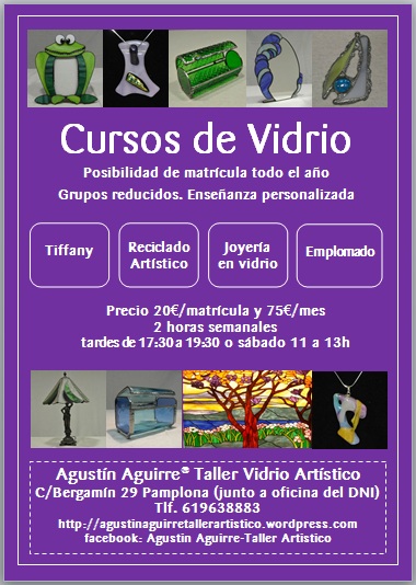 Cartel cursos vidrio