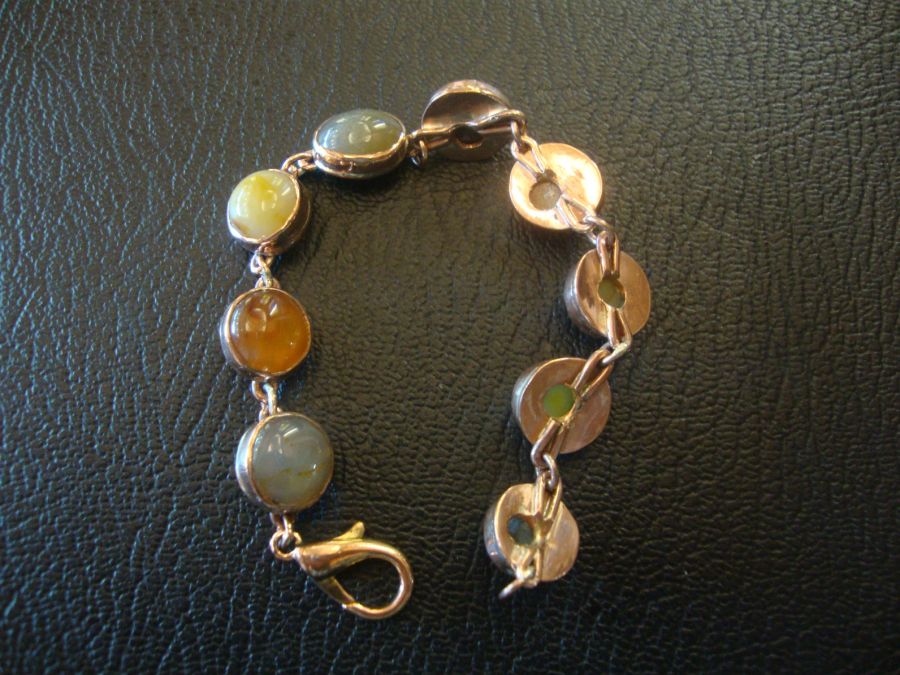 pulsera agatas con cobre
