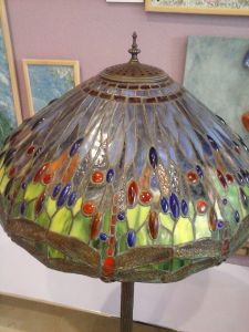 restauración lámpara tiffany