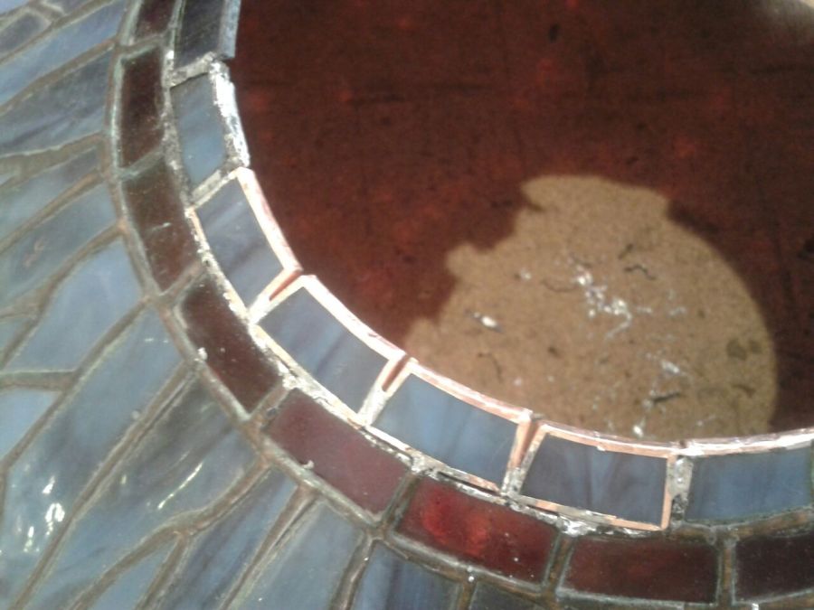 restauración lámpara tiffany