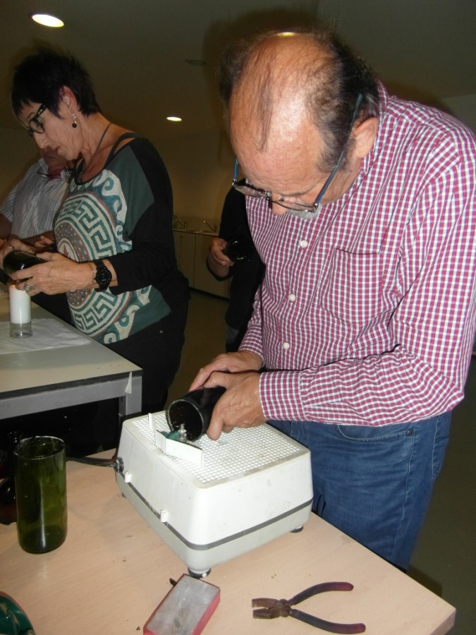 taller vidrio reciclado