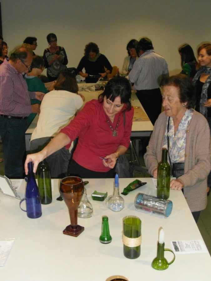 taller vidrio reciclado